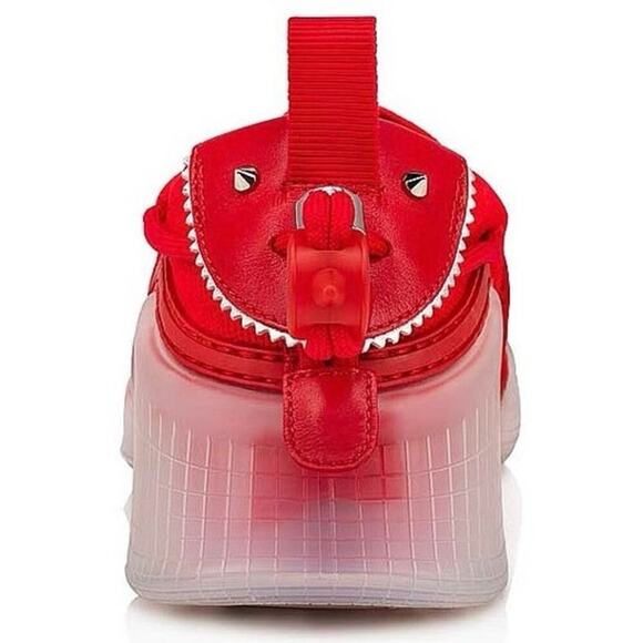 Christian Louboutin Arpoador Sneakers Red Men’s 10.5 Mesh Suede $1295‎ MSRP NEW main image 6